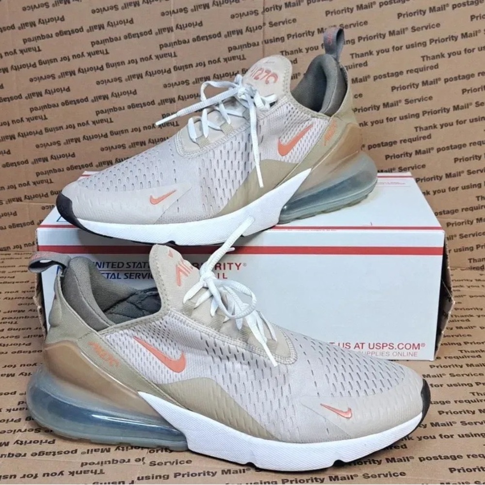 Nike Air Max 270 in Cream and Orange